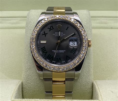 rolex 41 diamond bezel|rolex datejust men's diamond bezel.